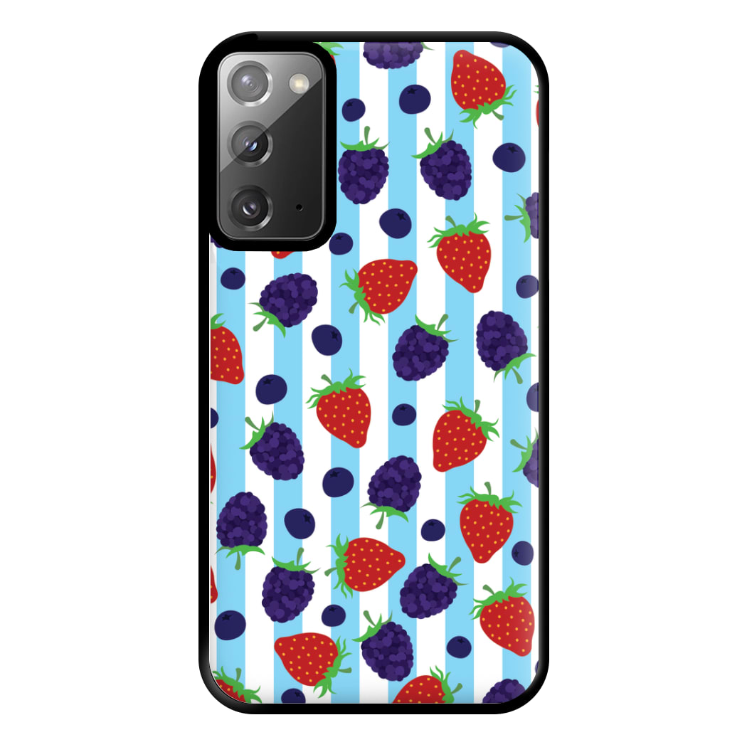 Stripes And Berries Phone Case for Galaxy Note 20 Ultra