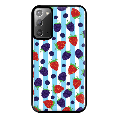 Stripes And Berries Phone Case for Galaxy Note 20 Ultra