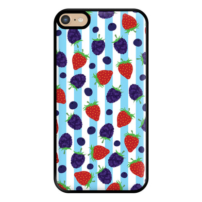 Stripes And Berries Phone Case for iPhone 6 Plus / 7 Plus / 8 Plus