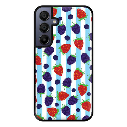 Stripes And Berries Phone Case for Galaxy A16
