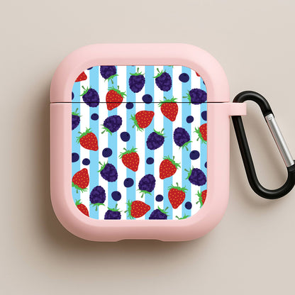 Stripes And Berries Pink AirPods Case