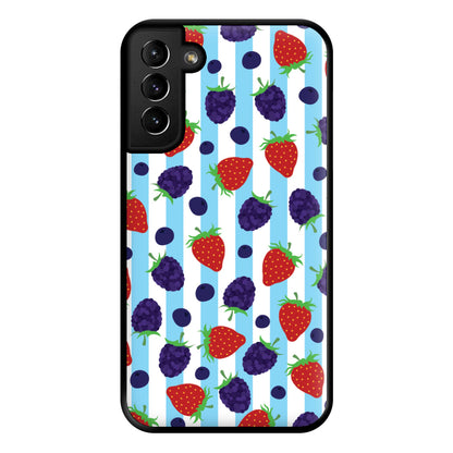 Stripes And Berries Phone Case for Galaxy S21 Plus