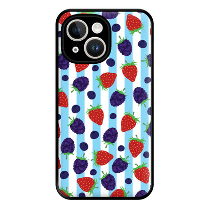 Stripes And Berries Phone Case for iPhone 14 Plus