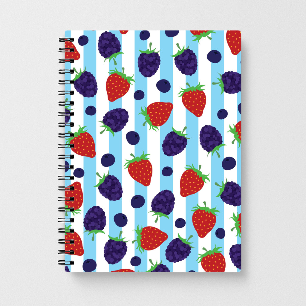 Stripes And Berries Notebook