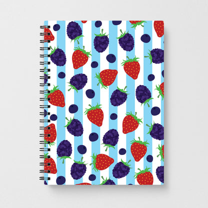 Stripes And Berries Notebook