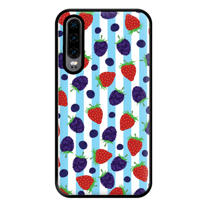 Stripes And Berries Phone Case for Huawei P30
