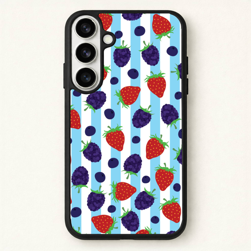 Stripes And Berries Phone Case for Galaxy S26 Plus
