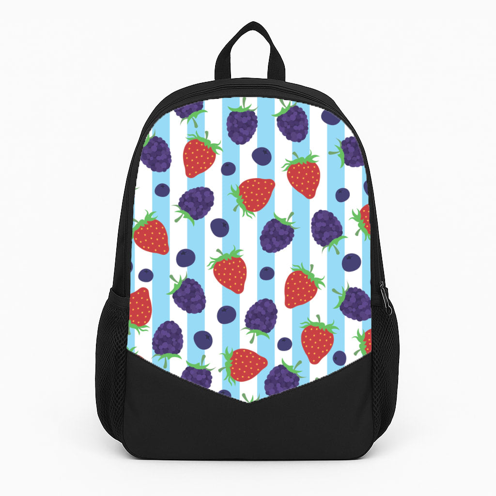 Stripes And Berries Large Backpack
