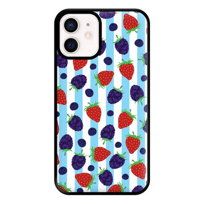 Stripes And Berries Phone Case for iPhone 12 Mini