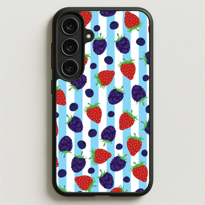 Stripes And Berries Phone Case for Galaxy S25FE