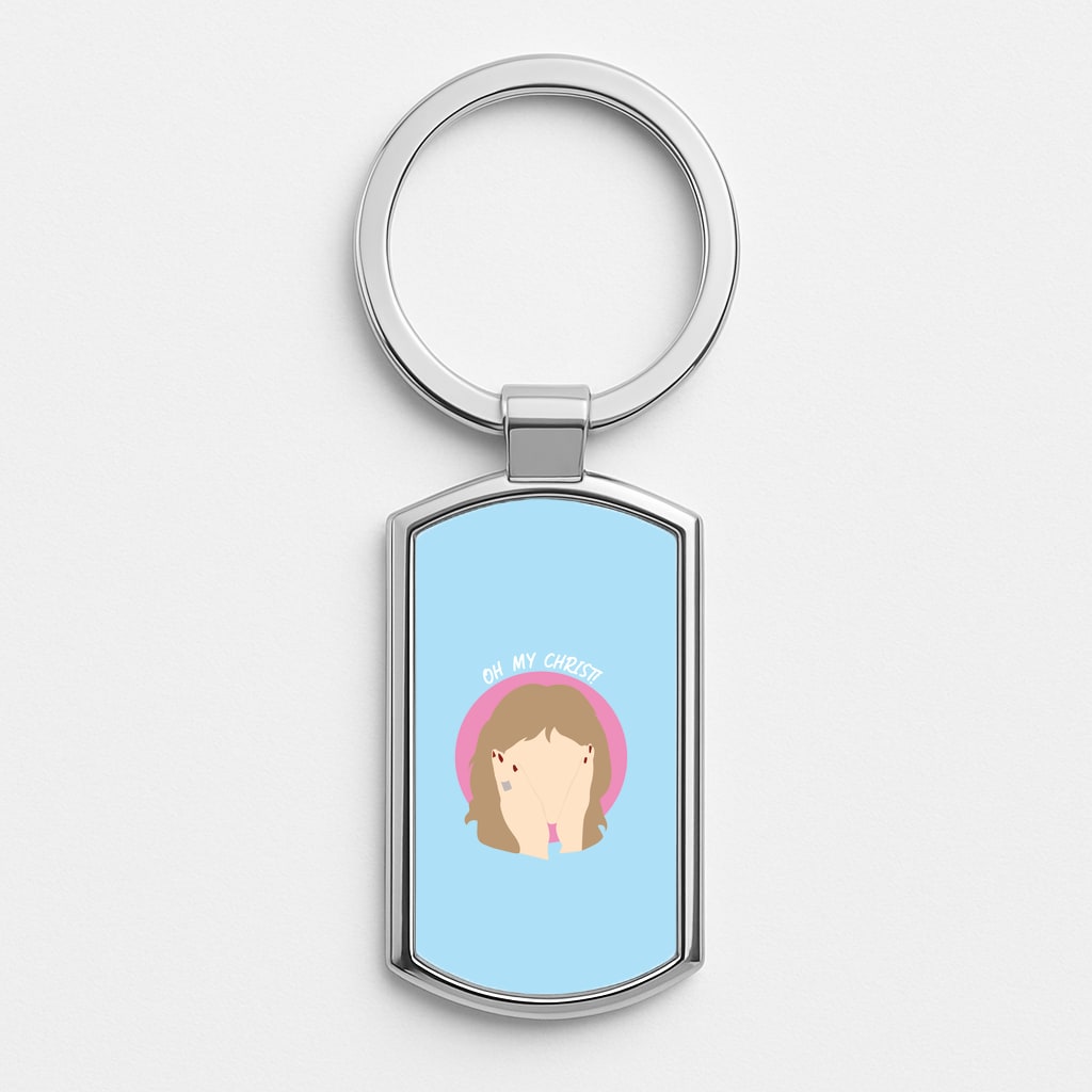 Oh My Christ! Silver Keyring