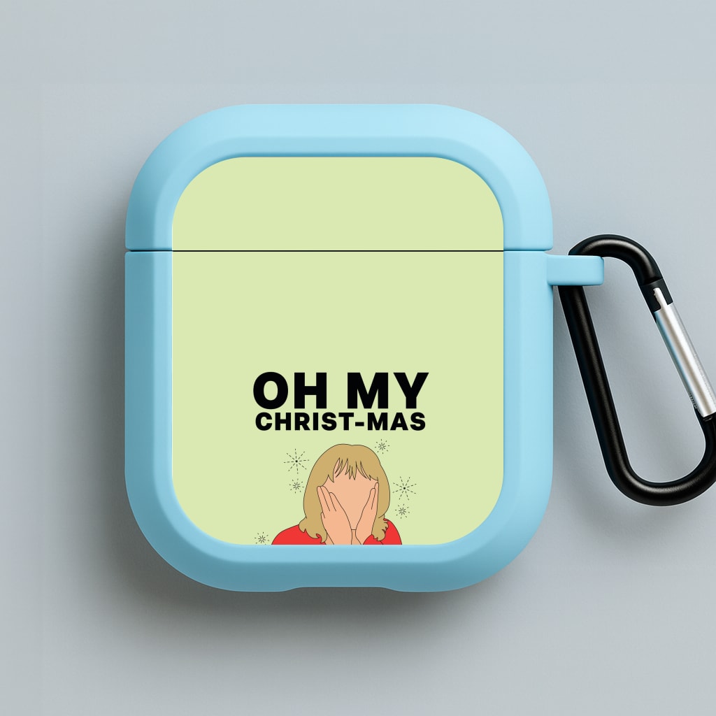 Oh My Christ-Mas Blue AirPods Case