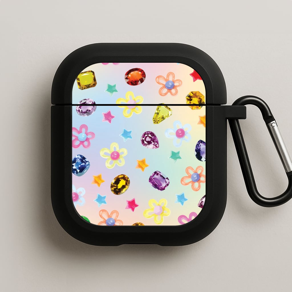 Gradient Rainbow Gems Pattern AirPods Case