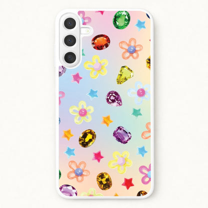 Gradient Rainbow Gems Pattern Phone Case for Galaxy A57