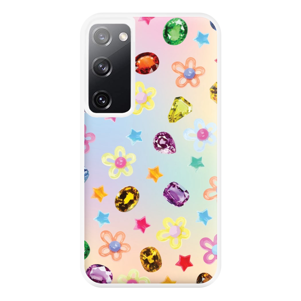 Gradient Rainbow Gems Pattern Phone Case for Galaxy S20