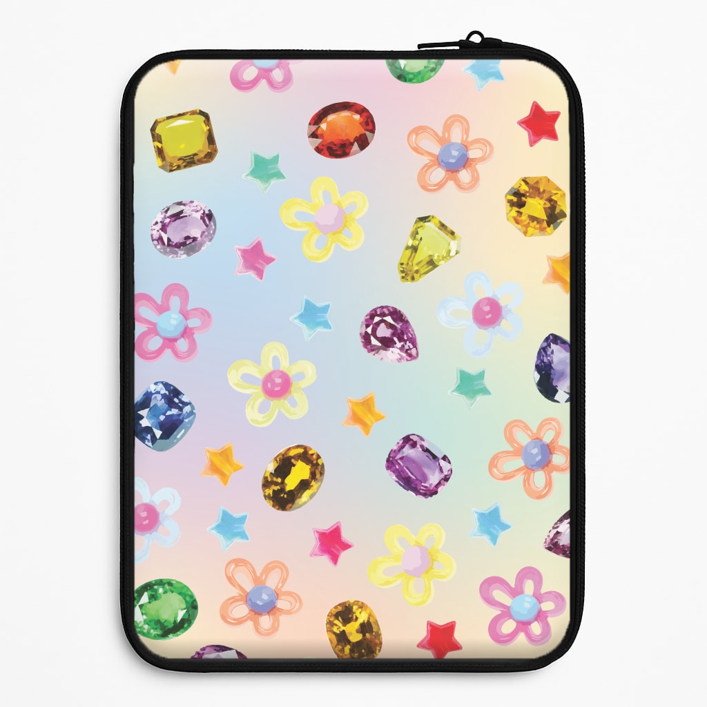 Gradient Rainbow Gems Pattern Universal Laptop Sleeve