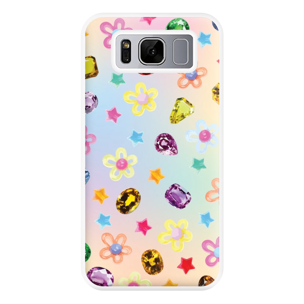 Gradient Rainbow Gems Pattern Phone Case for Galaxy S8 Plus