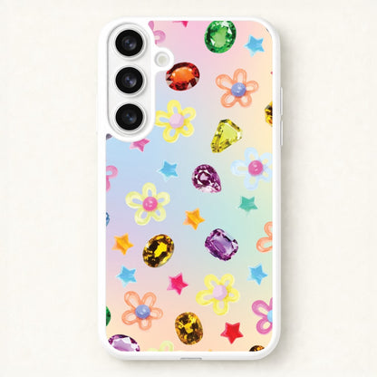 Gradient Rainbow Gems Pattern Phone Case for Galaxy S26