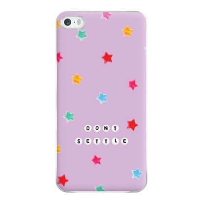 Don't Settle Star Gems Pattern Phone Case for iPhone 5 / 5s / SE 2016