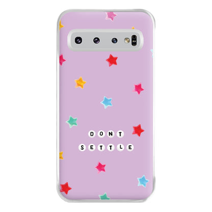Don't Settle Star Gems Pattern Phone Case for Galaxy S10 Plus
