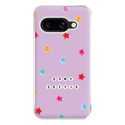 Don't Settle Star Gems Pattern Phone Case for Google Pixel 8a