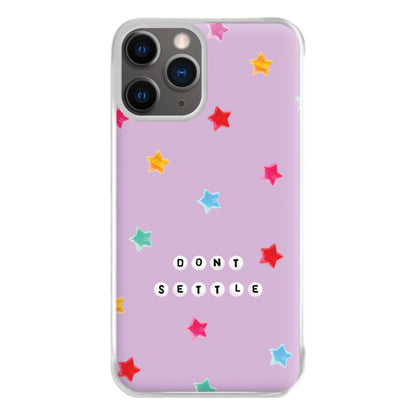 Don't Settle Star Gems Pattern Phone Case for iPhone 12 Pro Max