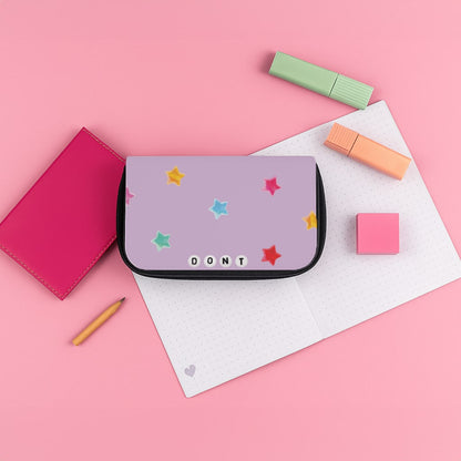 Don't Settle Star Gems Pattern Pencil Case