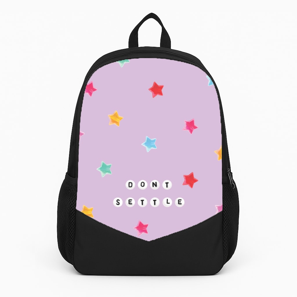 Don't Settle Star Gems Pattern Backpack