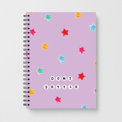 Don't Settle Star Gems Pattern Notebook