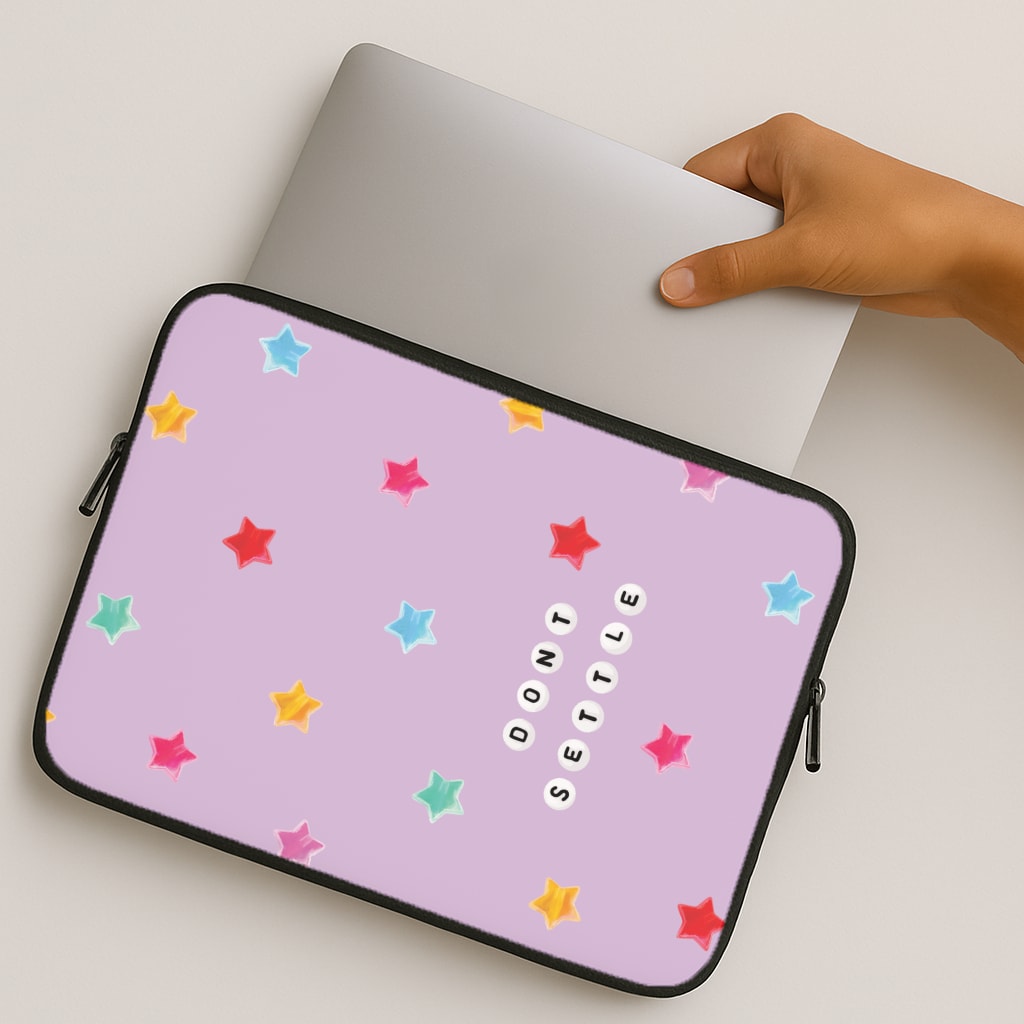 Don't Settle Star Gems Pattern MacBook Case