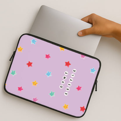 Don't Settle Star Gems Pattern MacBook Case
