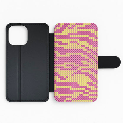 Sequin Tiger Pattern Flip / Wallet Phone Case