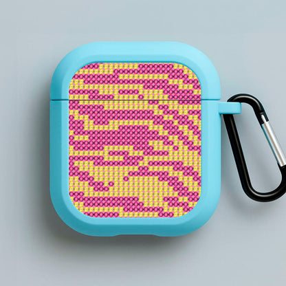 Sequin Tiger Pattern Blue AirPods Case