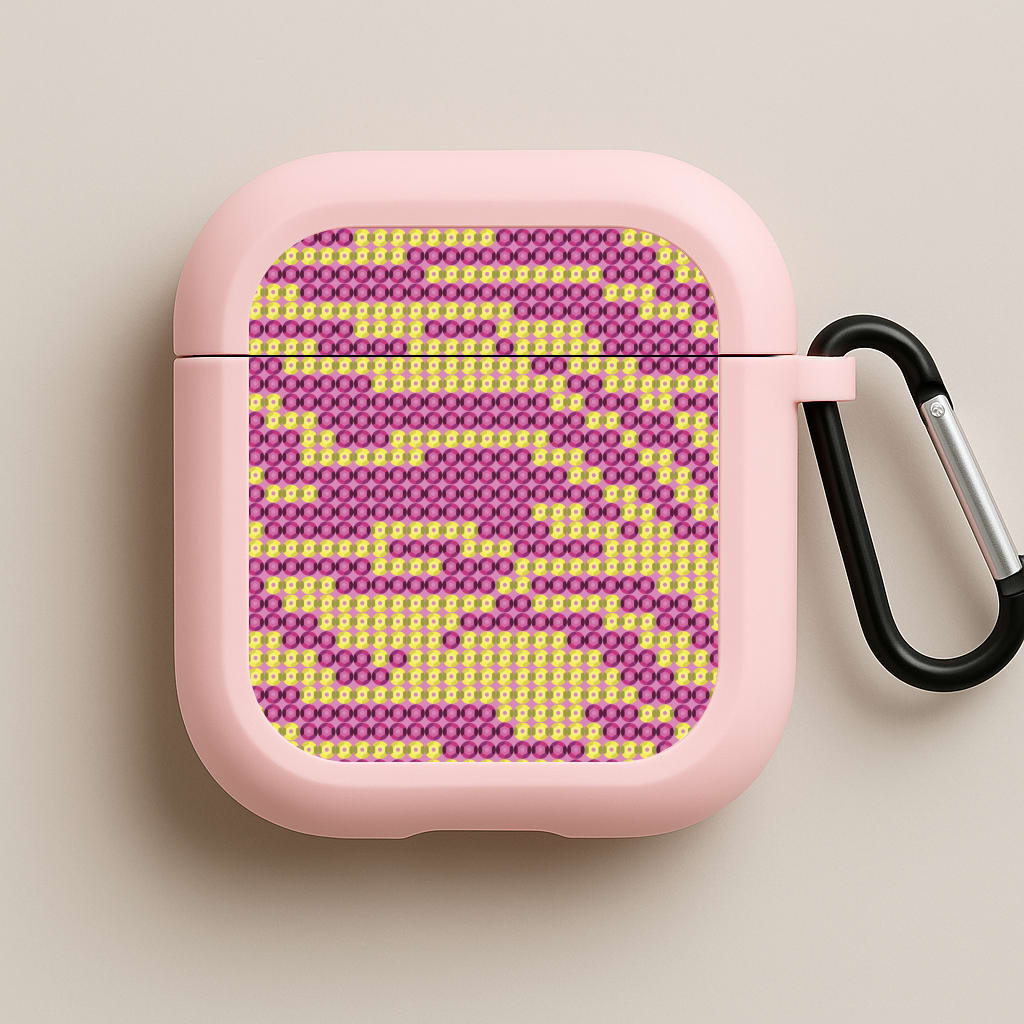 Sequin Tiger Pattern Pink AirPods Case