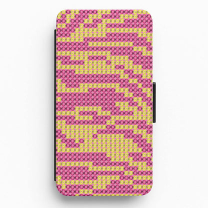 Sequin Tiger Pattern Flip / Wallet Phone Case