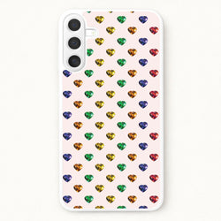 Rainbow Gem Hearts Pattern Phone Case for Galaxy A37
