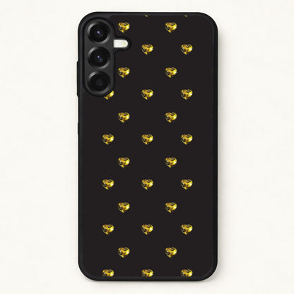 Gold Gem Hearts Pattern Phone Case for Galaxy A17