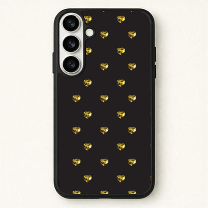 Gold Gem Hearts Pattern Phone Case for Galaxy S26
