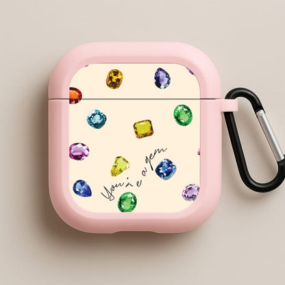 You're A Gem Pattern Pink AirPods Case