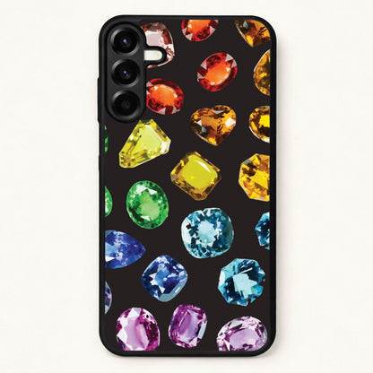 Rainbow Gems Assortment Pattern Phone Case for Galaxy A17