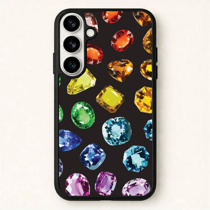 Rainbow Gems Assortment Pattern Phone Case for Galaxy S26 Plus