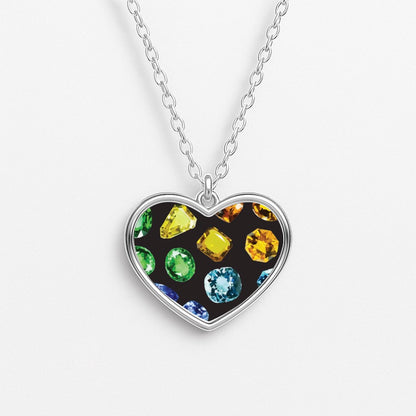 Rainbow Gems Assortment Pattern Necklace