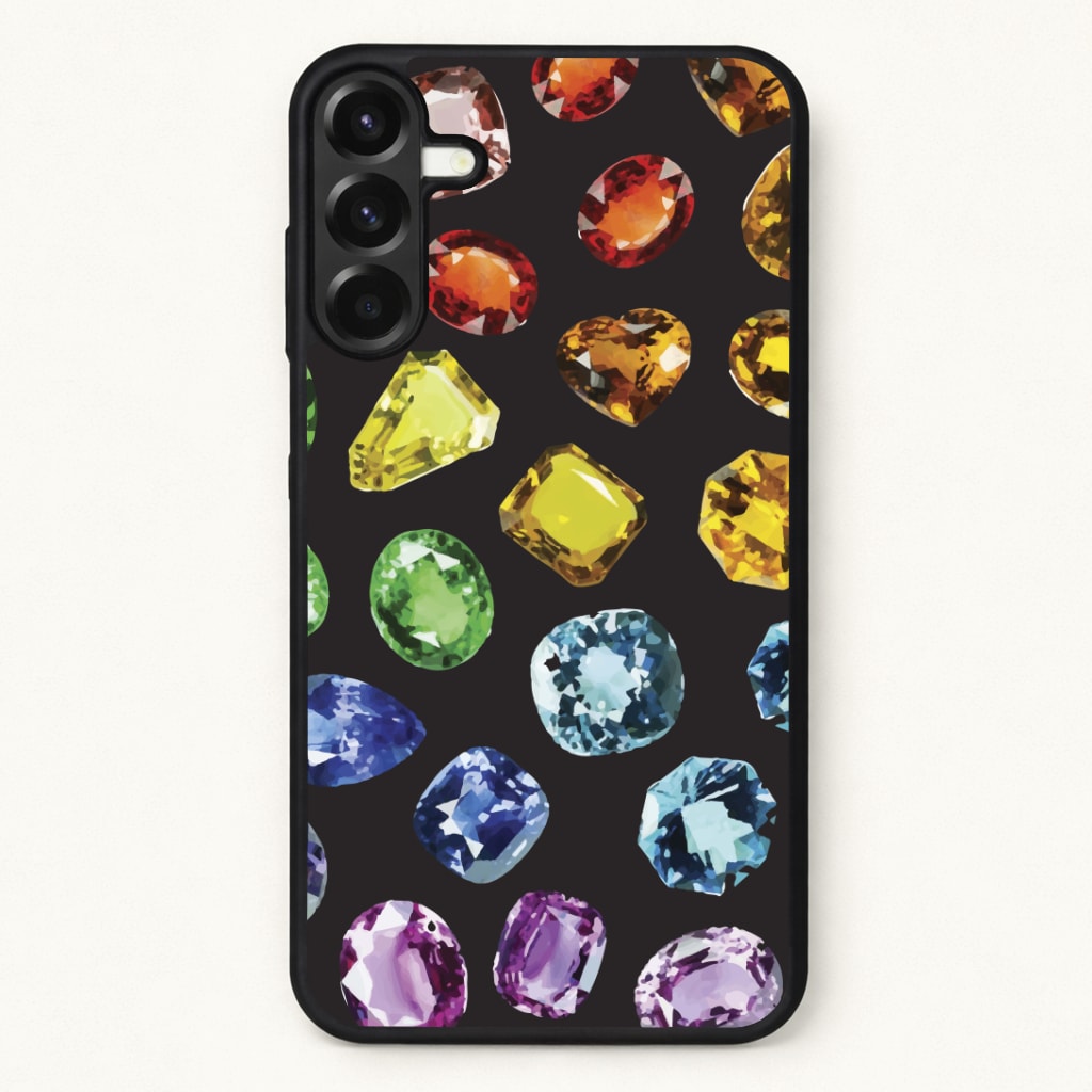 Rainbow Gems Assortment Pattern Phone Case for Galaxy A57