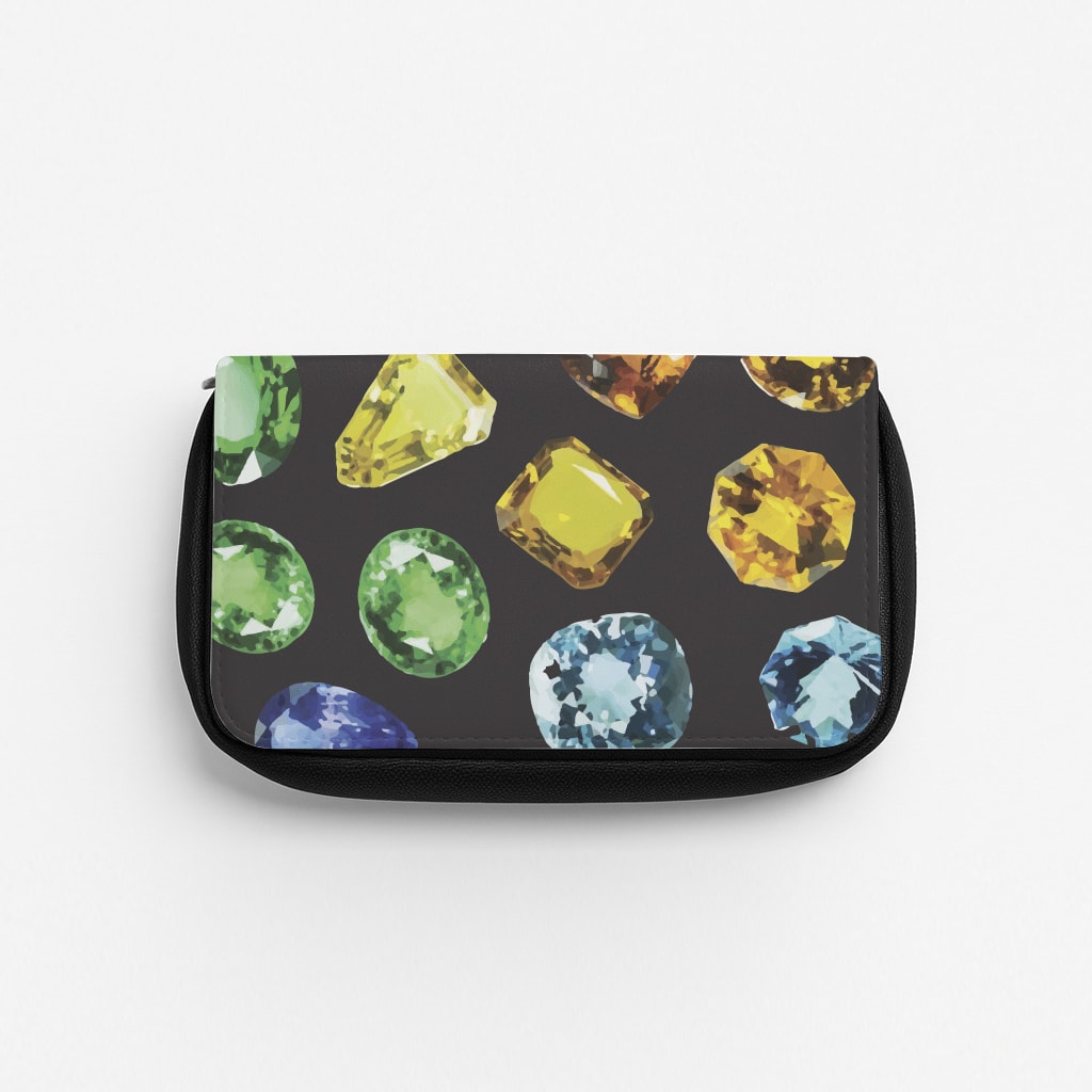 Rainbow Gems Assortment Pattern Pencil Case