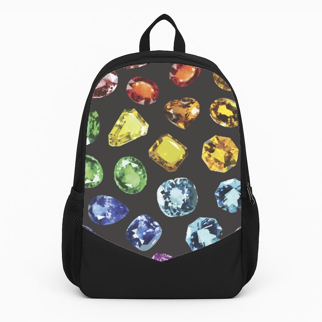 Rainbow Gems Assortment Pattern Backpack