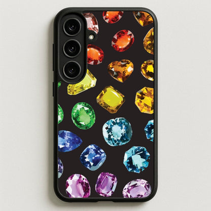 Rainbow Gems Assortment Pattern Phone Case for Galaxy S25FE