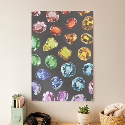 Rainbow Gems Assortment Pattern Poster