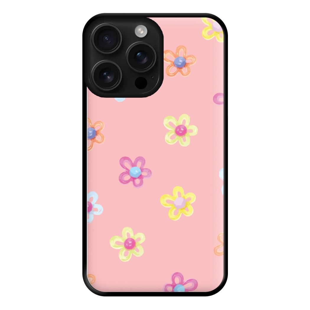 Flower Gems Pattern Phone Case