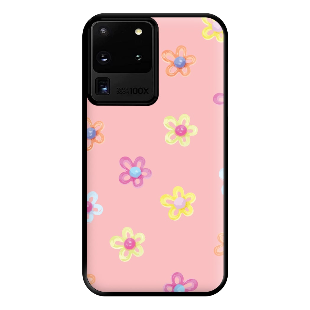 Flower Gems Pattern Phone Case for Galaxy S20 Ultra