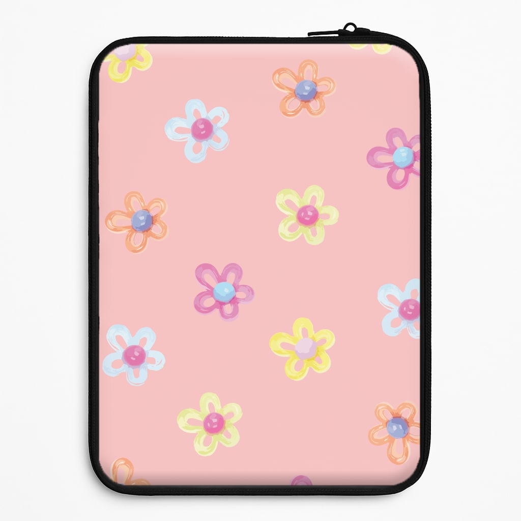Flower Gems Pattern Laptop Sleeve